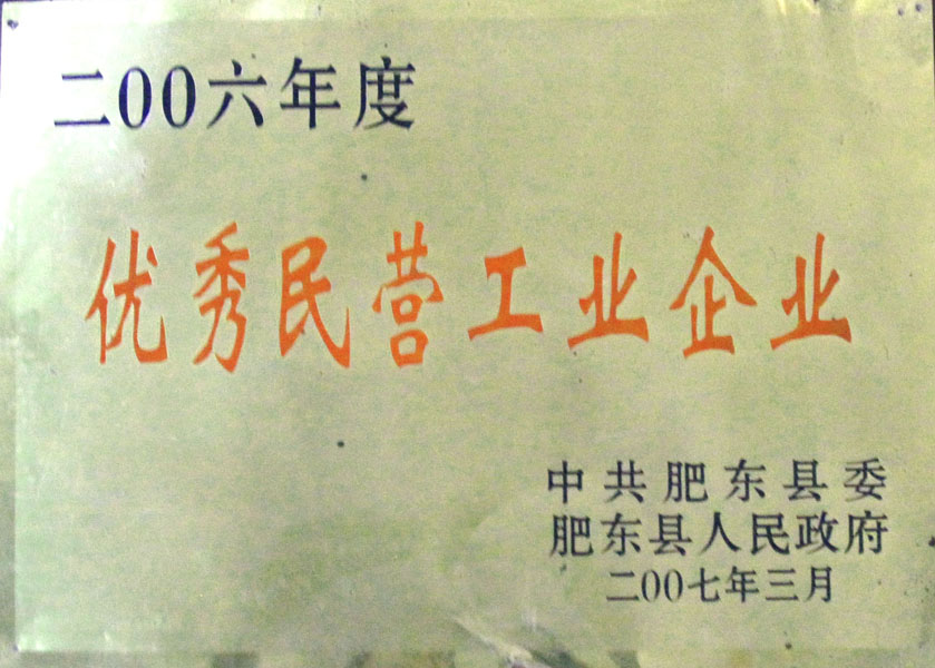 2006年度优秀民营工业企业